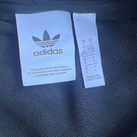 Adidas Originals Mens Trefoil Logo Fleece Pullover Hoodie Size Large Sweatshirt - Picture 8 of 9